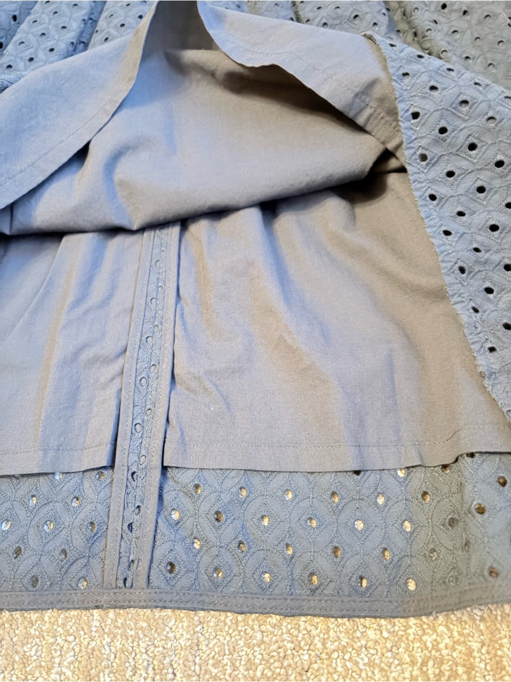 NWT Brooks Brothers Navy Eyelet Dress Size 12 - Preppy Coastal Timeless Style - Picture 11 of 11